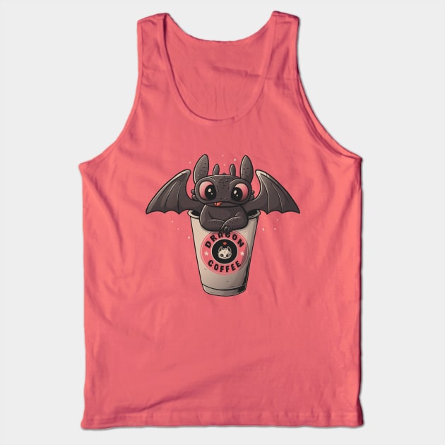 Dragon Coffee Tank Top by eduely